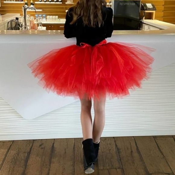 Dresses & Skirts - Red Tutu Tulle Mini Short Length Skirt Underskirt Ballerina SM/MD